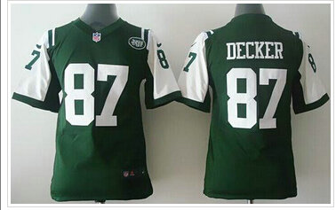 Youth Jets #87 Eric Decker Green Team Color NFL Elite Jersey