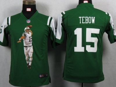 Youth NEW New York Jets 15 Tebow Green Portrait Fashion Game Jerseys Youth NEW New York Jets 15 Tebow Green Portrait Fashion Game Jerseys