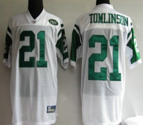 New York Jets #21 Tomlinson Youth White Jersey