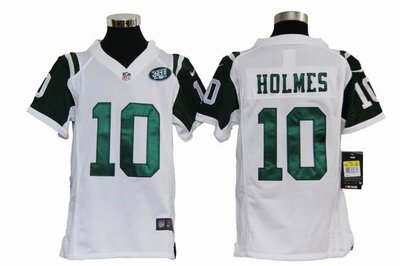 Youth Nike New York Jets 10 Santonio Holmes White Jerseys