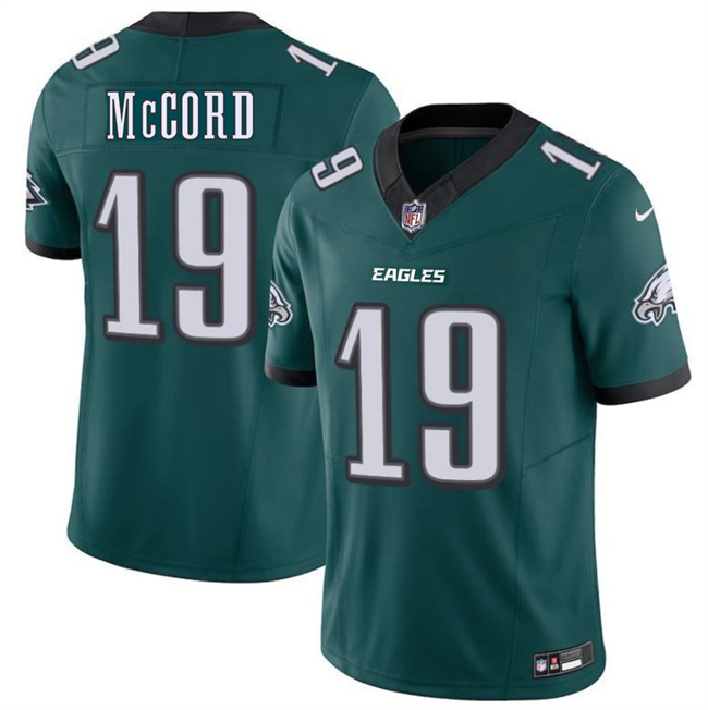 Youth Philadelphia Eagles #19 Kyle McCord Green 2025 Draft New F.U.S.E. Vapor Untouchable Limited Stitched Football Jersey Youth Philadelphia Eagles #19 Kyle McCord Green 2025 Draft New F.U.S.E. Vapor Untouchable Limited Stitched Football Jersey