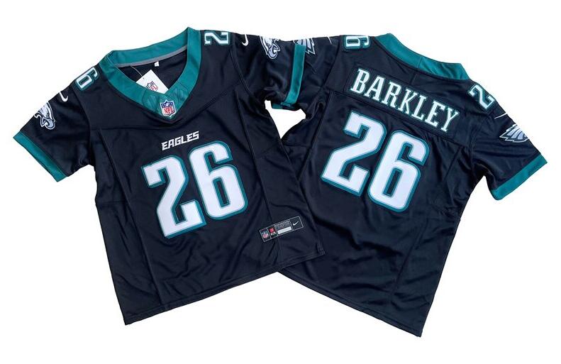 Youth Philadelphia Eagles #26 Saquon Barkley Black 2023 F.U.S.E Vapor Untouchable Limited Stitched Football Jersey Youth Philadelphia Eagles #26 Saquon Barkley Black 2023 F.U.S.E Vapor Untouchable Limited Stitched Football Jersey