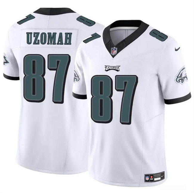 Youth Philadelphia Eagles #87 C.J. Uzomah White 2023 F.U.S.E Vapor Untouchable Limited Stitched Football Jersey Youth Philadelphia Eagles #87 C.J. Uzomah White 2023 F.U.S.E Vapor Untouchable Limited Stitched Football Jersey