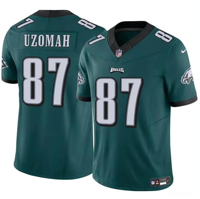 Youth Philadelphia Eagles #87 C.J. Uzomah Green 2023 F.U.S.E Vapor Untouchable Limited Stitched Football Jersey Youth Philadelphia Eagles #87 C.J. Uzomah Green 2023 F.U.S.E Vapor Untouchable Limited Stitched Football Jersey