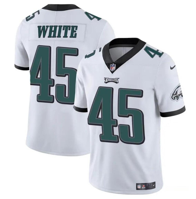 Youth Philadelphia Eagles #45 Devin White White Vapor Untouchable Limited Stitched Football Jersey Youth Philadelphia Eagles #45 Devin White White Vapor Untouchable Limited Stitched Football Jersey