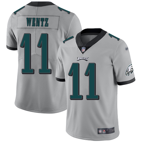 Eagles #11 Carson Wentz Silver Youth Stitched Football Limited Inverted Legend Jersey Eagles #11 Carson Wentz Silver Youth Stitched Football Limited Inverted Legend Jersey