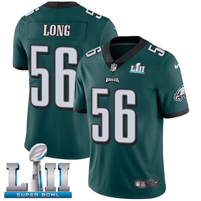 Nike Eagles #56 Chris Long Midnight Green Team Color Super Bowl LII Youth Stitched NFL Vapor Untouchable Limited Jersey Nike Eagles #56 Chris Long Midnight Green Team Color Super Bowl LII Youth Stitched NFL Vapor Untouchable Limited Jersey