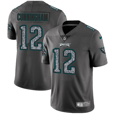 Nike Eagles #12 Randall Cunningham Gray Static Youth NFL Vapor Untouchable Game Jersey