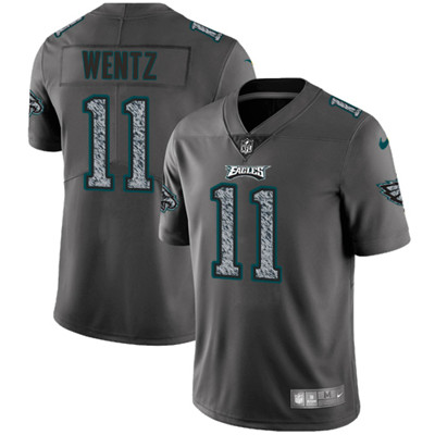 Nike Eagles #11 Carson Wentz Gray Static Youth NFL Vapor Untouchable Game Jersey