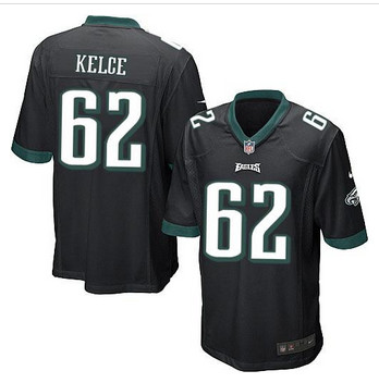 Youth NEW Eagles #62 Jason Kelce Black Alternate Stitched NFL New Elite Jersey