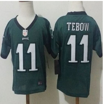 Toddler New Philadelphia Eagles #11 Tim Tebow Green Team Color Stitched NFL Elite Jersey