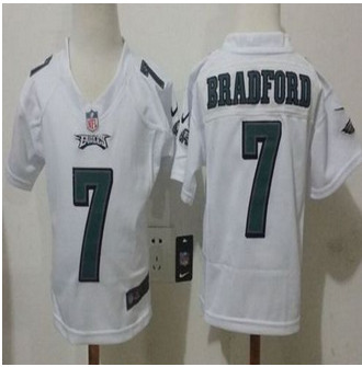 Toddler New Philadelphia Eagles #7 Sam Bradford White Stitched NFL Elite Jersey