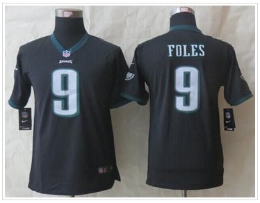 Youth New Eagles #9 Nick Foles Black Alternate NFL Elite Jersey
