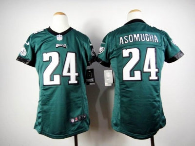 Youth Nike Philadelphia Eagles 24 Nnamdi Asomugha Green Jerseys