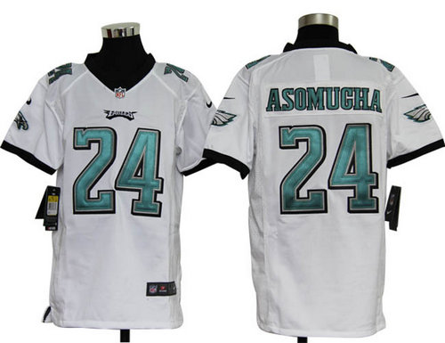 Youth Nike Philadelphia Eagles 24 Nnamdi Asomugha White Jerseys