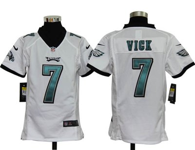 Youth Nike Philadelphia Eagles 7 Michael Vick White Jerseys