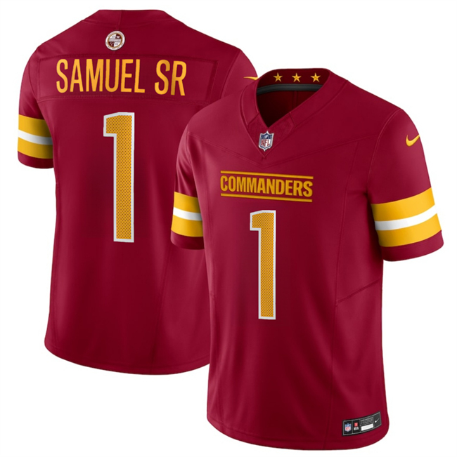 Youth Washington Commanders #1 Deebo Samuel Sr Burgundy 2025 F.U.S.E Vapor Limited Stitched Football Jersey Youth Washington Commanders #1 Deebo Samuel Sr Burgundy 2025 F.U.S.E Vapor Limited Stitched Football Jersey