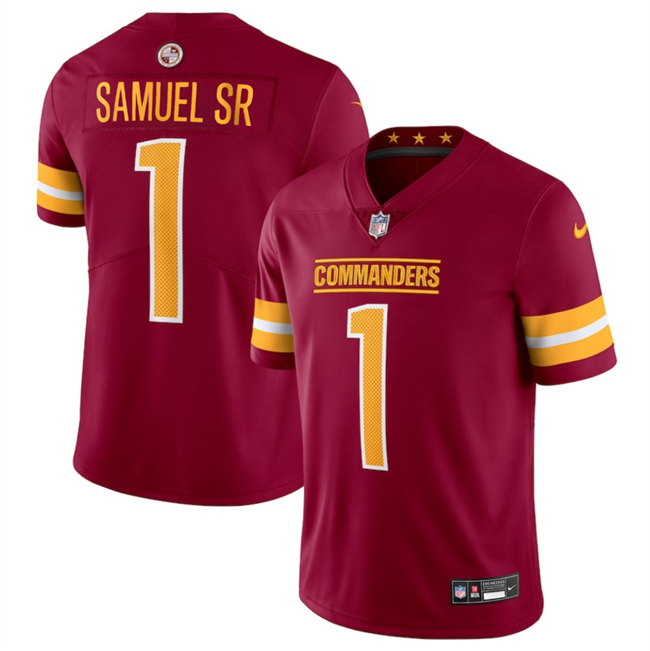Youth Washington Commanders #1 Deebo Samuel Sr Burgundy 2025 Vapor Limited Stitched Football Jersey Youth Washington Commanders #1 Deebo Samuel Sr Burgundy 2025 Vapor Limited Stitched Football Jersey