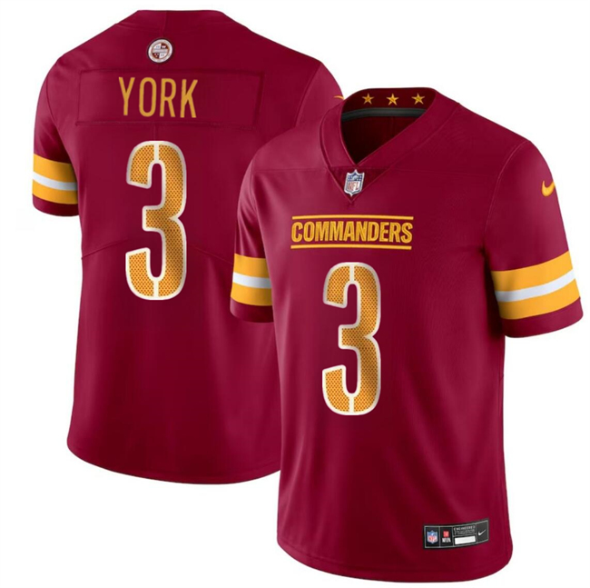 Youth Washington Commanders #3 Cade York Burgundy 2024 Vapor Limited Stitched Football Jersey Youth Washington Commanders #3 Cade York Burgundy 2024 Vapor Limited Stitched Football Jersey