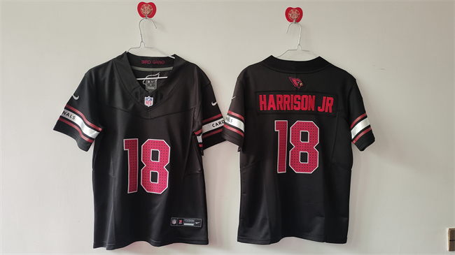 Youth Arizona Cardinals #18 Marvin Harrison Jr Black 2024 Draft F.U.S.E Vapor Untouchable Limited Stitched Football Jersey Youth Arizona Cardinals #18 Marvin Harrison Jr Black 2024 Draft F.U.S.E Vapor Untouchable Limited Stitched Football Jersey