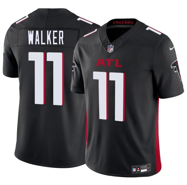 Youth Atlanta Falcons #11 Jalon Walker Black 2025 Draft F.U.S.E. Vapor Untouchable Limited Stitched Football Jersey Youth Atlanta Falcons #11 Jalon Walker Black 2025 Draft F.U.S.E. Vapor Untouchable Limited Stitched Football Jersey
