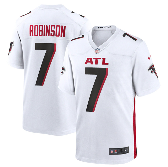 Youth Atlanta Falcons #7 Bijan Robinson White 2023 Draft Stitched Game Jersey Youth Atlanta Falcons #7 Bijan Robinson White 2023 Draft Stitched Game Jersey