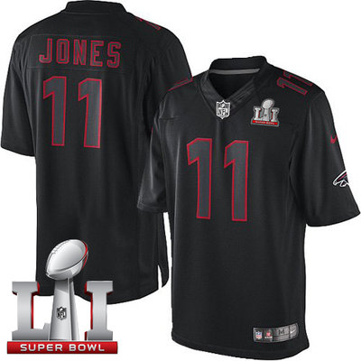 Nike Falcons #11 Julio Jones Black Impact Super Bowl LI 51 Youth Stitched NFL Limited Jersey