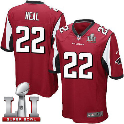 Nike Falcons #22 Keanu Neal Red Team Color Super Bowl LI 51 Youth Stitched NFL Elite Jersey Nike Falcons #22 Keanu Neal Red Team Color Super Bowl LI 51 Youth Stitched NFL Elite Jersey