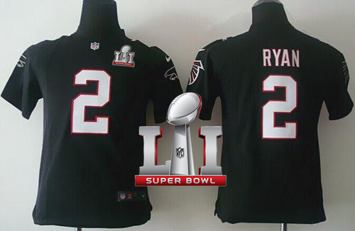 Nike Falcons #2 Matt Ryan Black Alternate Super Bowl LI 51 Youth Stitched NFL Elite Jersey Nike Falcons #2 Matt Ryan Black Alternate Super Bowl LI 51 Youth Stitched NFL Elite Jersey
