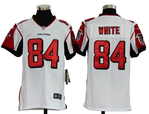 Youth Nike NFL Atlanta Falcons 84 Roddy White white jerseys