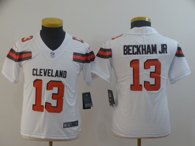 Nike Browns 13 Odell Beckham Jr White Youth Vapor Untouchable Limited Jersey Nike Browns 13 Odell Beckham Jr White Youth Vapor Untouchable Limited Jersey