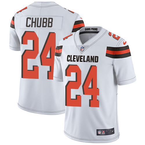 Nike Browns #24 Nick Chubb White Youth Stitched NFL Vapor Untouchable Limited Jersey Nike Browns #24 Nick Chubb White Youth Stitched NFL Vapor Untouchable Limited Jersey