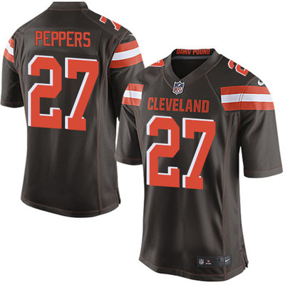 Nike Browns #27 Jabrill Peppers Brown Team Color Youth Stitched NFL New Elite Jersey Nike Browns #27 Jabrill Peppers Brown Team Color Youth Stitched NFL New Elite Jersey