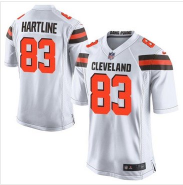 Youth New Browns #83 Brian Hartline White Stitched NFL New Elite Jersey Youth New Browns #83 Brian Hartline White Stitched NFL New Elite Jersey