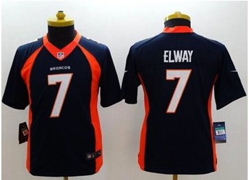 Youth NEW Broncos #7 John Elway Blue Alternate NFL New Limited Jersey Youth NEW Broncos #7 John Elway Blue Alternate NFL New Limited Jersey