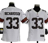 Youth Nike NFL Cleveland Browns 33 Trent Richardson White Jerseys