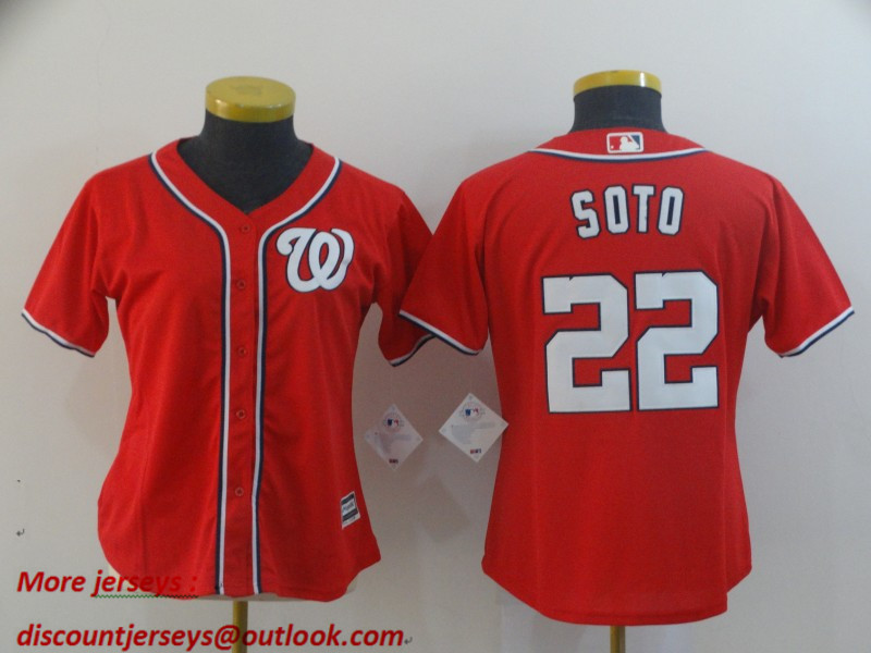 Women Nationals 22 Juan Soto Red Women Cool Base Jersey Women Nationals 22 Juan Soto Red Women Cool Base Jersey