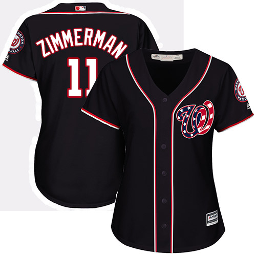 Nationals #11 Ryan Zimmerman Navy Blue Alternate Women's Stitched MLB Jersey Nationals #11 Ryan Zimmerman Navy Blue Alternate Women's Stitched MLB Jersey