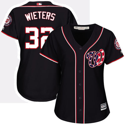 Nationals #32 Matt Wieters Navy Blue Alternate Women's Stitched MLB Jersey Nationals #32 Matt Wieters Navy Blue Alternate Women's Stitched MLB Jersey