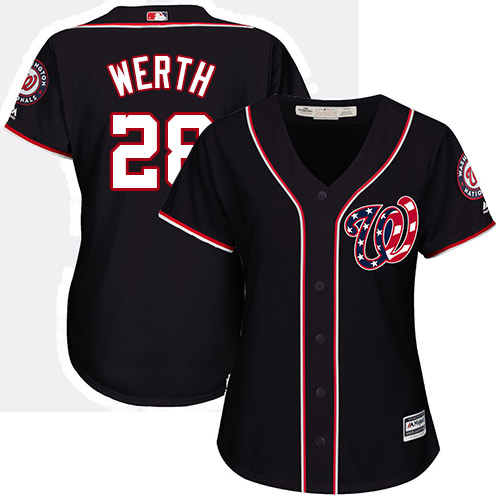 Nationals #28 Jayson Werth Navy Blue Alternate Women's Stitched MLB Jersey Nationals #28 Jayson Werth Navy Blue Alternate Women's Stitched MLB Jersey