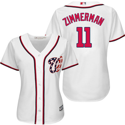 Nationals #11 Ryan Zimmerman White Home Women's Stitched MLB Jersey Nationals #11 Ryan Zimmerman White Home Women's Stitched MLB Jersey