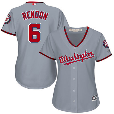Nationals #6 Anthony Rendon Grey Road Women's Stitched MLB Jersey Nationals #6 Anthony Rendon Grey Road Women's Stitched MLB Jersey