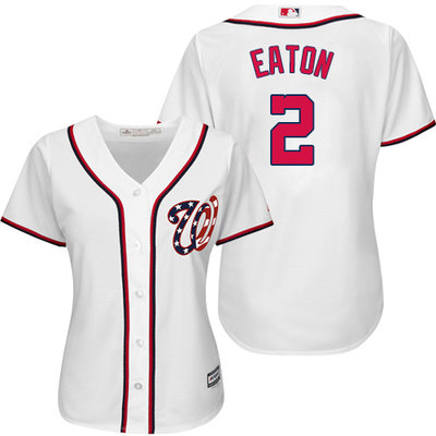 Nationals #2 Adam Eaton White Home Women's Stitched MLB Jersey Nationals #2 Adam Eaton White Home Women's Stitched MLB Jersey