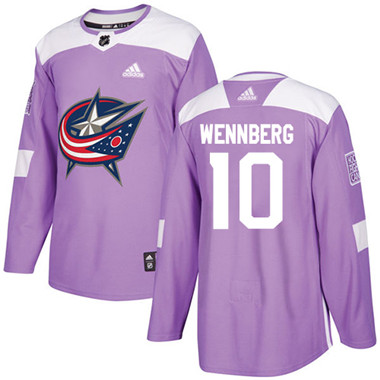 Adidas Blue Jackets #10 Alexander Wennberg Purple Authentic Fights Cancer Stitched NHL Jersey Adidas Blue Jackets #10 Alexander Wennberg Purple Authentic Fights Cancer Stitched NHL Jersey