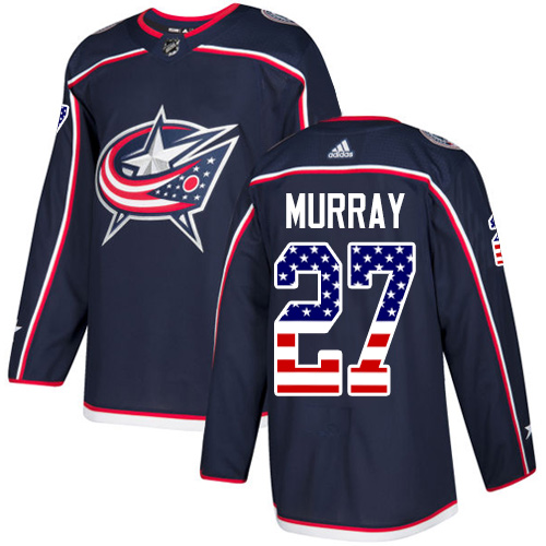Adidas Blue Jackets #27 Ryan Murray Navy Blue Home Authentic USA Flag Stitched NHL Jersey Adidas Blue Jackets #27 Ryan Murray Navy Blue Home Authentic USA Flag Stitched NHL Jersey