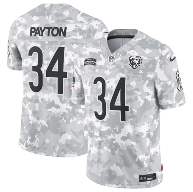 Youth Chicago Bears #34 Walter Payton 2024 F.U.S.E Arctic Camo Salute To Service Limited Stitched Football Jersey Youth Chicago Bears #34 Walter Payton 2024 F.U.S.E Arctic Camo Salute To Service Limited Stitched Football Jersey