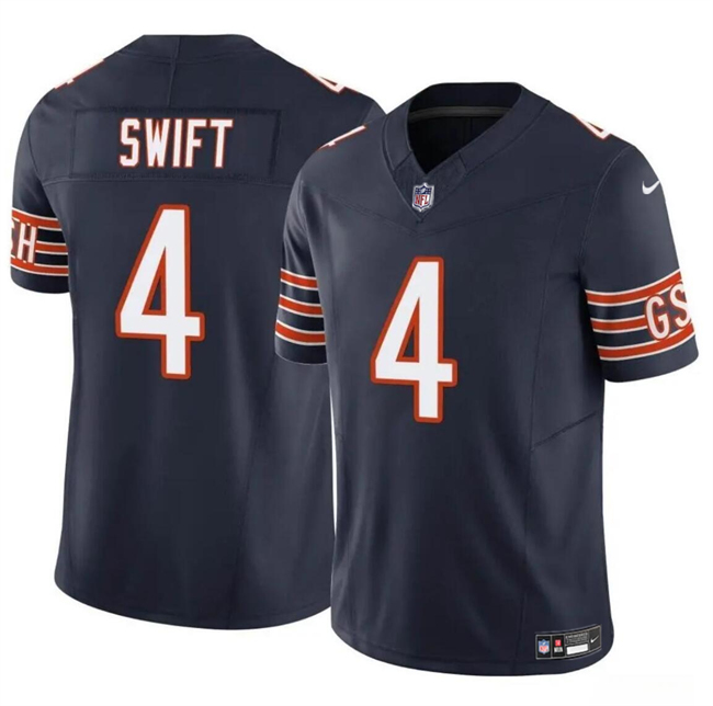 Youth Chicago Bears #4 D’Andre Swift Navy 2023 F.U.S.E. Vapor Stitched Football Jersey Youth Chicago Bears #4 D’Andre Swift Navy 2023 F.U.S.E. Vapor Stitched Football Jersey