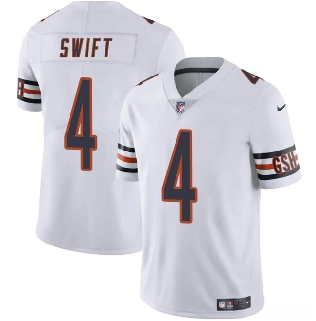 Youth Chicago Bears #4 D’Andre Swift White Vapor Stitched Football Jersey Youth Chicago Bears #4 D’Andre Swift White Vapor Stitched Football Jersey