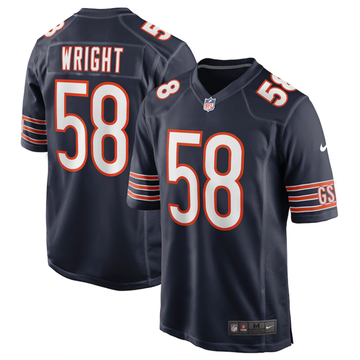 Youth Chicago Bears #58 Darnell Wright Navy 2023 Draft Stitched Football Game Jersey Youth Chicago Bears #58 Darnell Wright Navy 2023 Draft Stitched Football Game Jersey