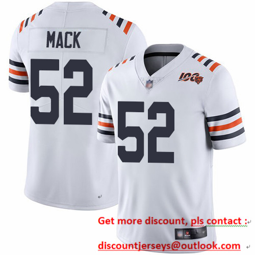 Bears #52 Khalil Mack White Alternate Youth Stitched Football Vapor Untouchable Limited 100th Season Jersey Bears #52 Khalil Mack White Alternate Youth Stitched Football Vapor Untouchable Limited 100th Season Jersey